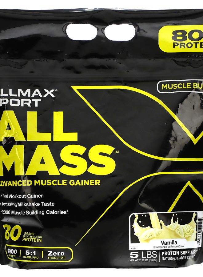 Allmax Sport ALLMASS™ Advanced Muscle Gainer Vanilla 5 lbs (2.27 kg)
