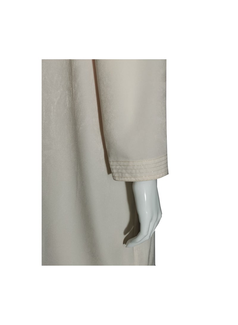 Sana'a Kayum Ivory Classic Day Wear Basic Kurta Style With Full Sleeves - Image 3