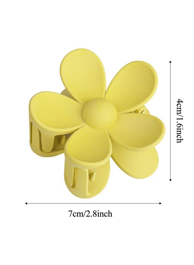 Messen 12 Pieces Flower Claw Clips Large Jaw Clip for Women Girls Thick Hair 12 Colors Matte Big Hair Claw Clip Non Slip Strong Hold Hair Catch Clamps Barrettes Headwear Accessories for Thin Hair - Image 2