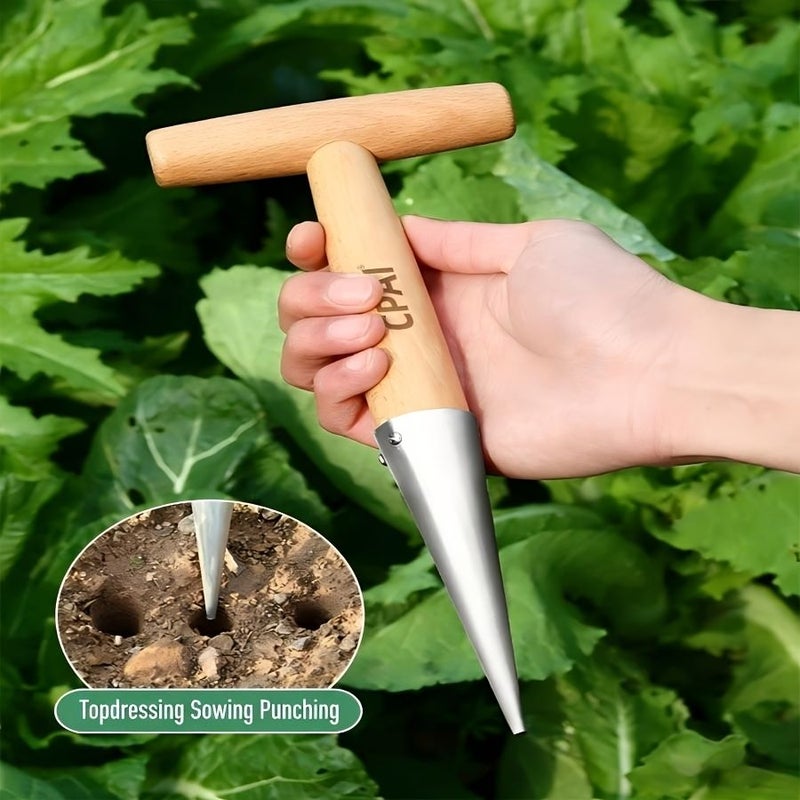 Stainless Steel Agricultural Fertilizer Hole Puncher Punch Drill Seeder - Image 2