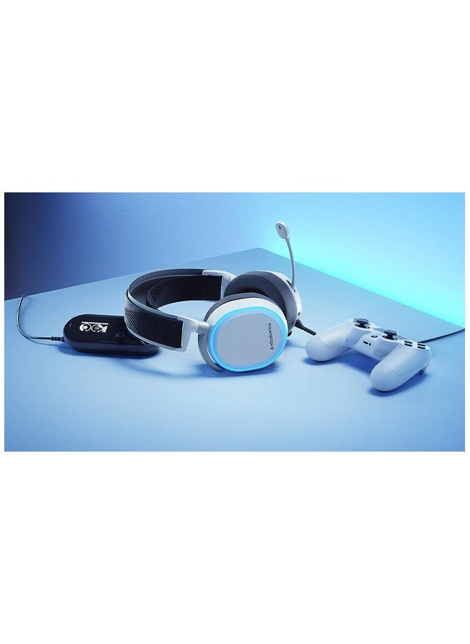 steelseries - Arctis Pro + GameDAC Wired Gaming Headset - Certified Hi-Res Audio - Dedicated DAC and Amp - for PS5/PS4 and PC - White - Image 1