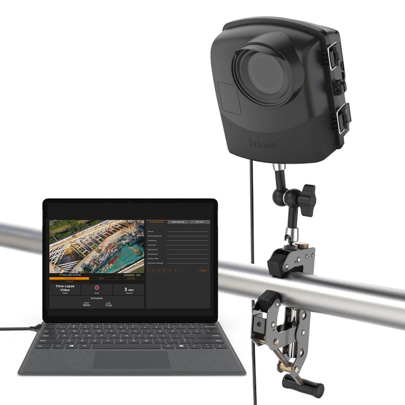 Brinno BCC2000 Plus Construction Camera Bundle Includes Full HD TLC2000 Time Lapse Camera 32ft Extender for LaptopTablet Clamp Mount Waterproof Case 1 Year Battery