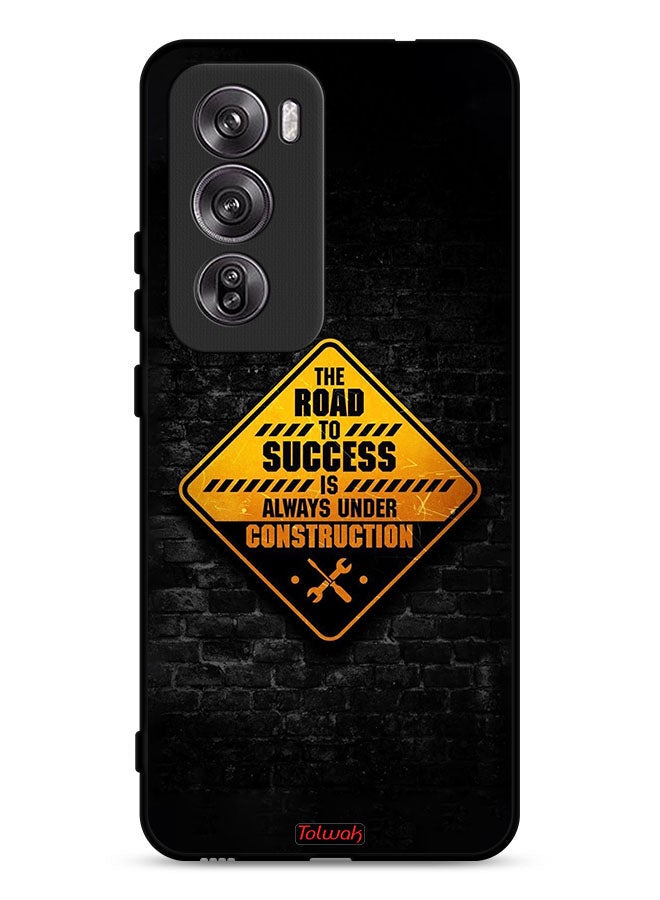 Tolwak Oppo Reno12 Pro 5G Protective Case Cover The Road To Success Is Always Under Construction - Image 1