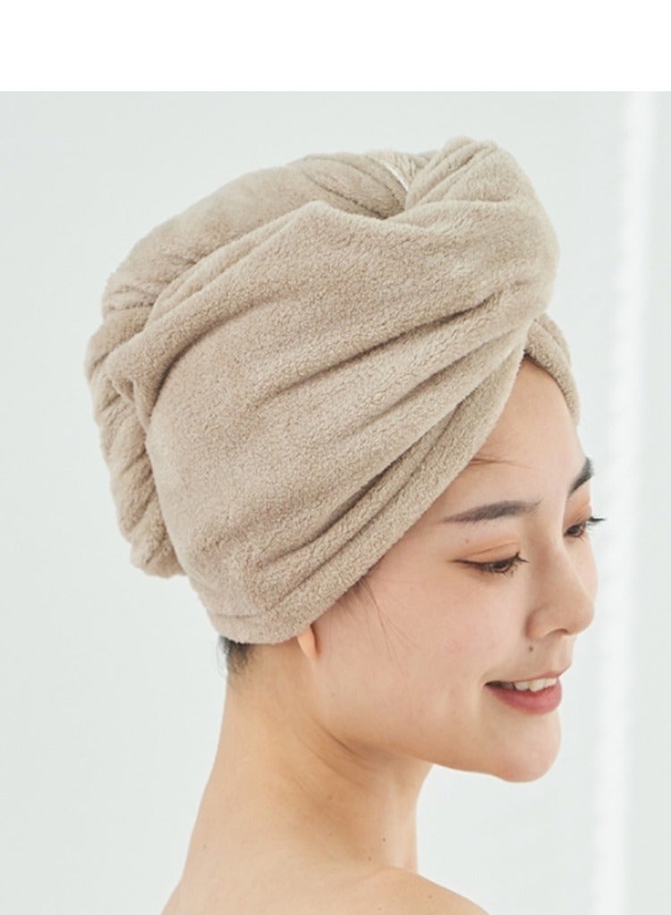 Microfiber Hair Towel for Curly Hair Turbans for Wet Hair Drying Towels Fast Dry Hair Towel Wrap for Women 26 Inch10 Inch Brown - Image 1