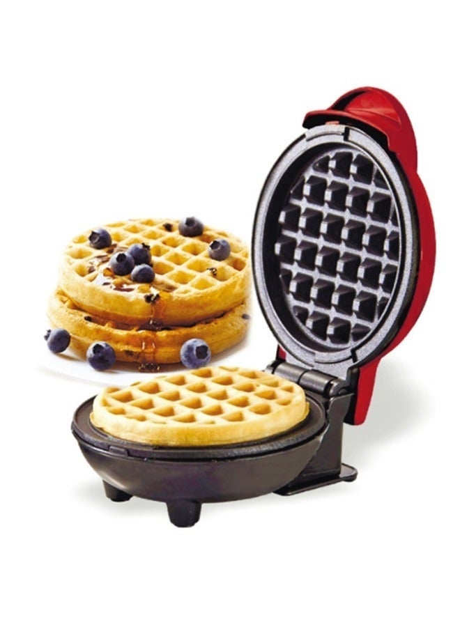 Hugifts Multipurpose Waffle/Home Bread/Pizza/Mini Baking Cake/Sandwich and Breakfast Maker 350 W Breakfast machine Red/Black - Image 1