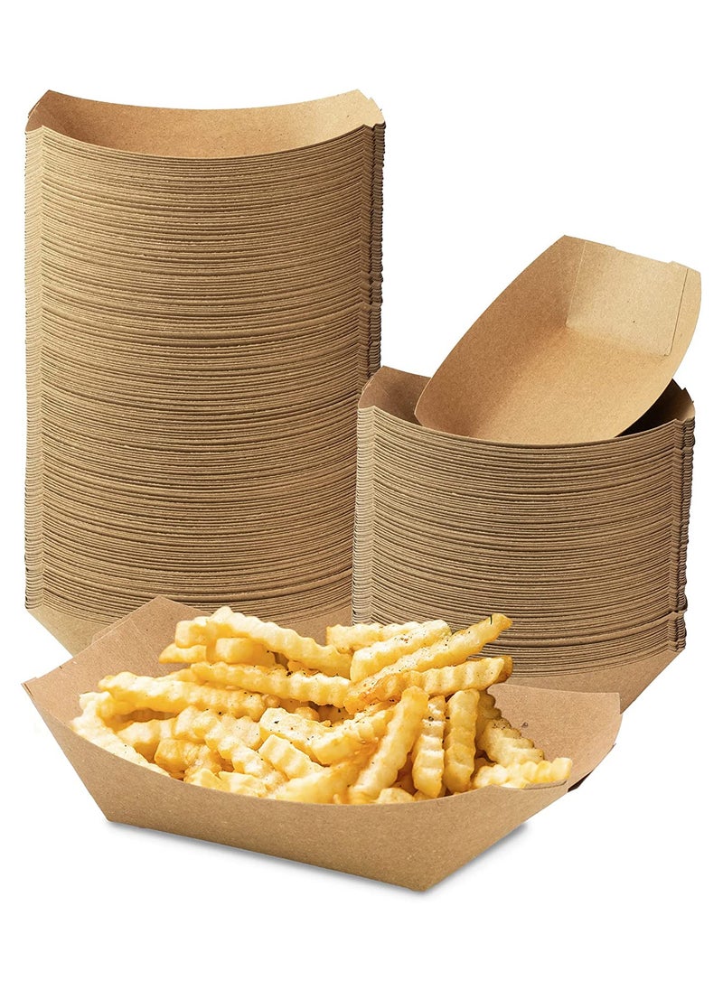 AY CABRON Ay Cabron™ Premium Brown Disposable Paper Food Serving Tray 0.5Kg (1 lb) Capacity Heavy Duty Container Multiple Sizes  - Image 1