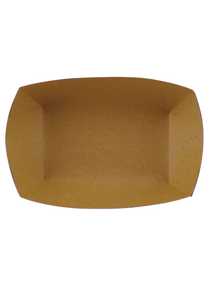 AY CABRON Ay Cabron™ Premium Brown Disposable Paper Food Serving Tray 0.5Kg (1 lb) Capacity Heavy Duty Container Multiple Sizes  - Image 3