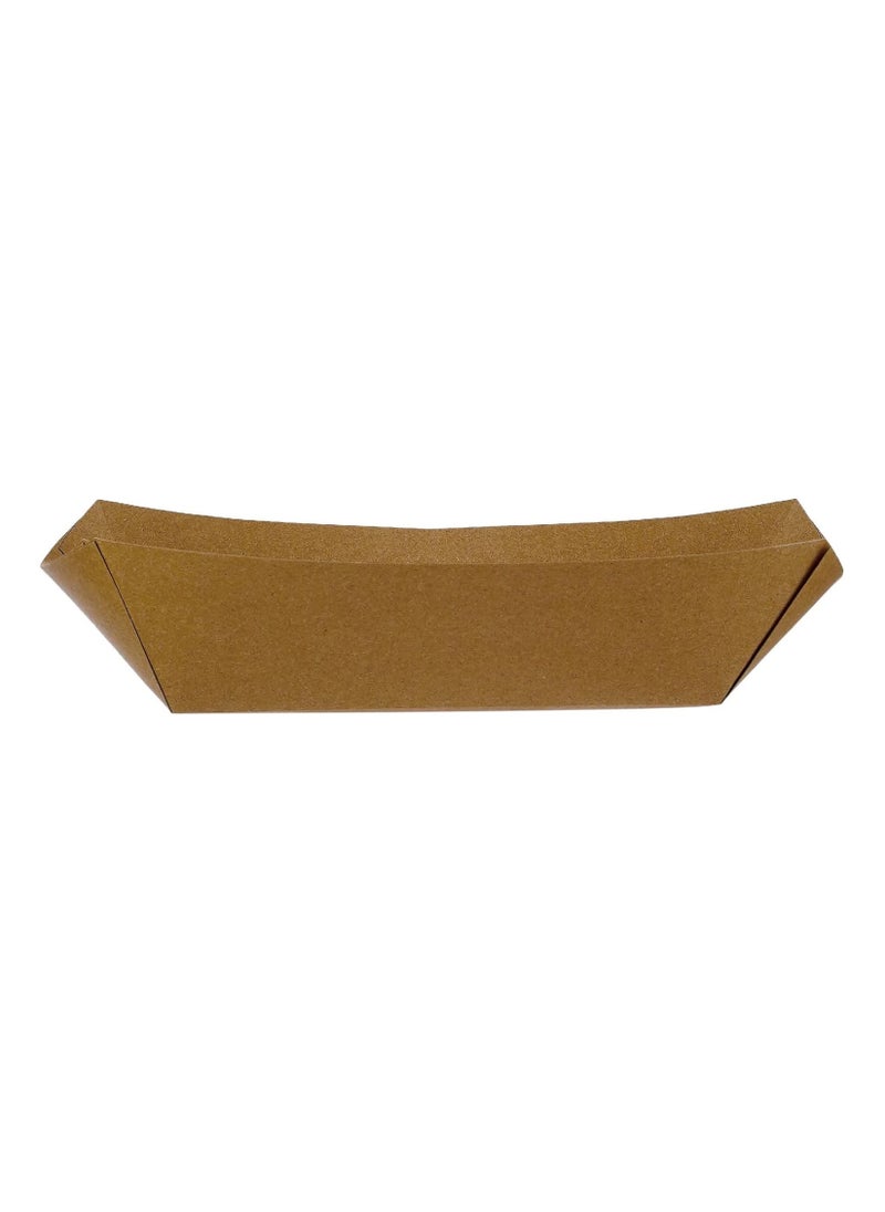AY CABRON Ay Cabron™ Premium Brown Disposable Paper Food Serving Tray 0.5Kg (1 lb) Capacity Heavy Duty Container Multiple Sizes  - Image 4