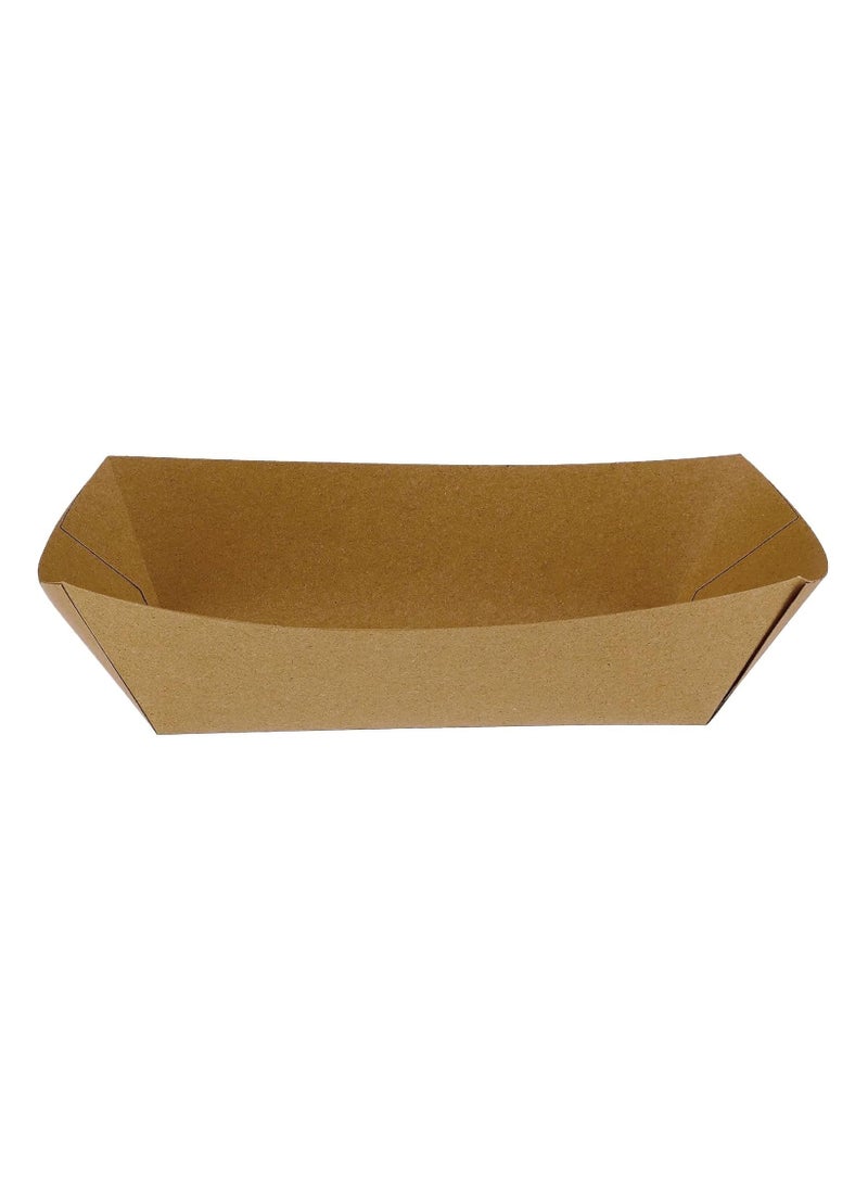 AY CABRON Ay Cabron™ Premium Brown Disposable Paper Food Serving Tray 0.5Kg (1 lb) Capacity Heavy Duty Container Multiple Sizes  - Image 5