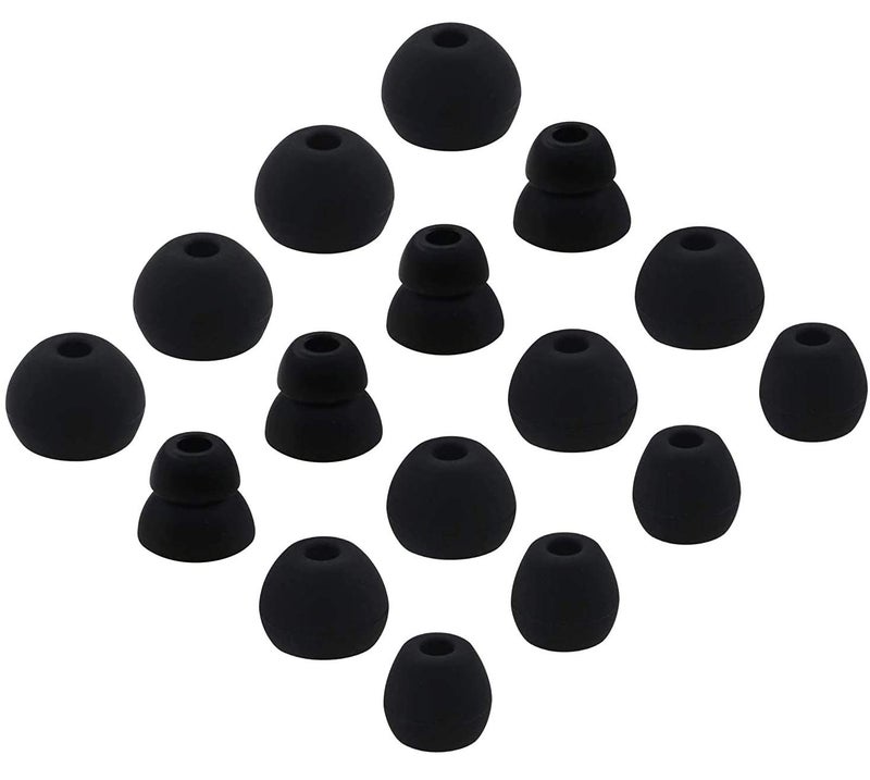 ALXCD Ear Tips Replacement for Beats Flex Wireless Earphones, S/M/L/D 4 Sizes 8 Pairs Soft Silicone Eargel Earbuds Tips, Fit for Beats Flex, 8 Pairs (Black) - Image 2