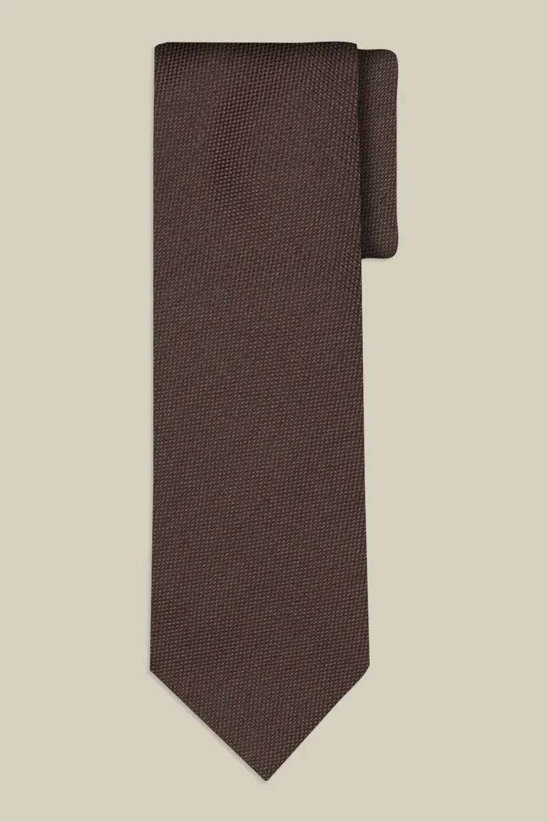 Doppelganger Plain men's tie - Brown