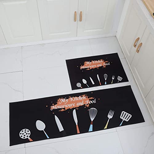 Home-Cloud HomeCloud Kitchen mat | Floor mat | Door mat| Anti-Slip, Soft,Washable, Printed, Designer, for Floor, Kitchen, Room (6 mm Thick)(41 x 122 cm 41 x 61 cm) - Image 2