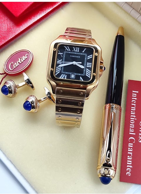 New men's set, latest version, consisting of. hour  And your pen and cuff are distinguished and elegant