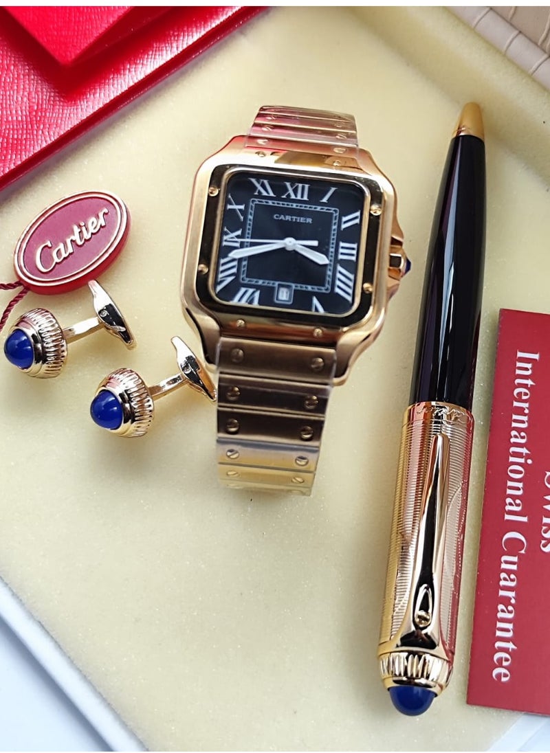 KAR - New men's set, latest version, consisting of. hour  And your pen and cuff are distinguished and elegant - Image 1
