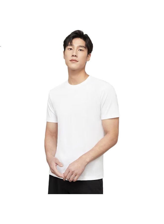 YOUNGOR Men'S T-Shirt Summer Young Men'S Business Casual Round Neck Short-Sleeve T-Shirt, Bleached, 3Xl - Image 3