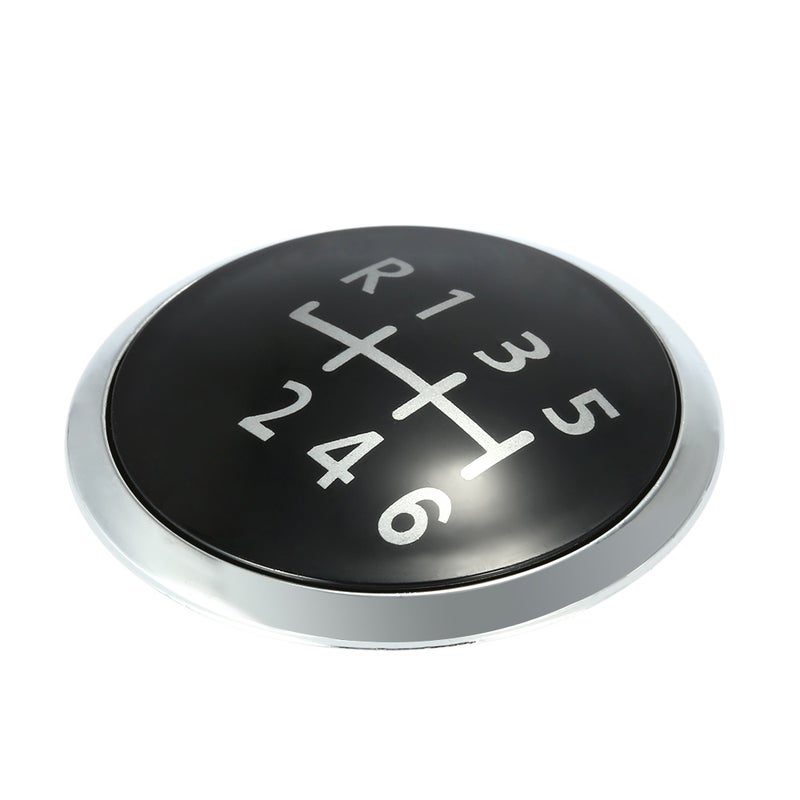 6 Speed Gear Knob Badge Emblem Cap Knob Cover Replacement for VW T5 Transporter 2003-2010 - Image 1