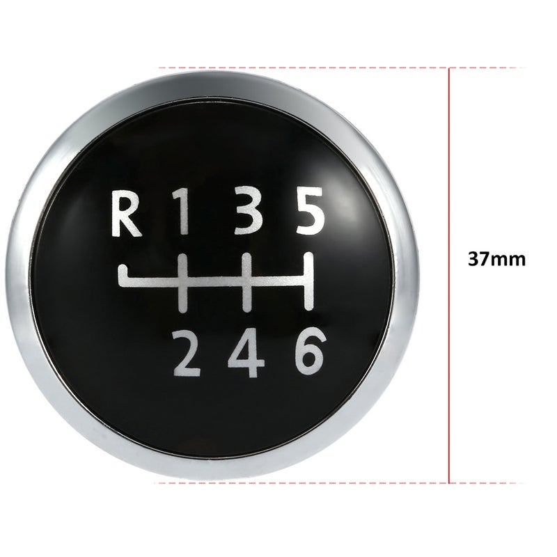 6 Speed Gear Knob Badge Emblem Cap Knob Cover Replacement for VW T5 Transporter 2003-2010 - Image 4
