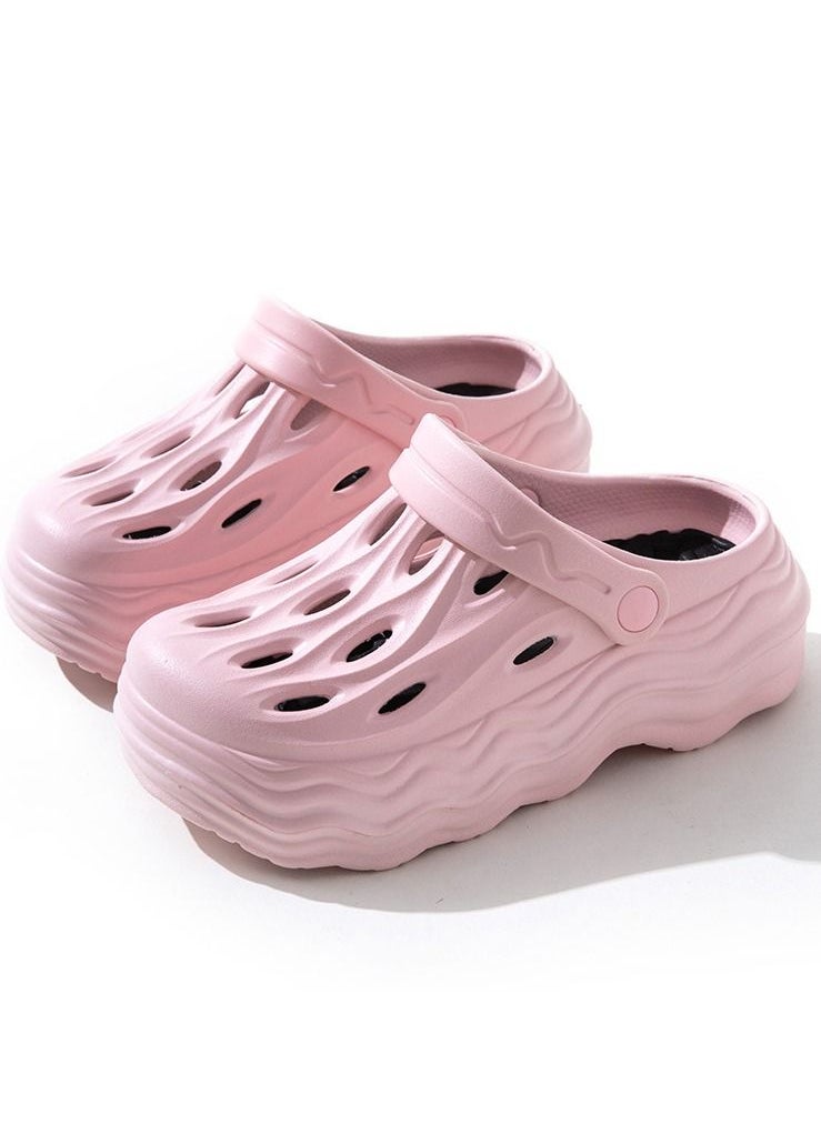 Loquat Comfortable Thick Soled Casual Beach Sandals Outdoor Non Slip Closed Toe Soft Soled Sandals Pink 