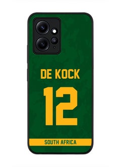 Cover for Redmi Note 12 4G, Rugged Black Slim fit Soft Flexible Thin Protective Phone Cases - Player Name - David Miller, Jersey Number- 10