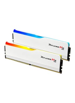 RIPJAWS مجموعة ذاكرة سطح المكتب ثنائية القناة DDR5 Ripjaws M5 RGB سعة 32 جيجابايت (2x16 جيجابايت) من G.Skill، سرعة ذاكرة 6400 MT/s، زمن انتقال CL 36 CAS، Intel XMP 3.0، 1.35 فولت، 288 دبوس، أبيض | F5-6400J3648F16GX2-RM5RW  - Image 3