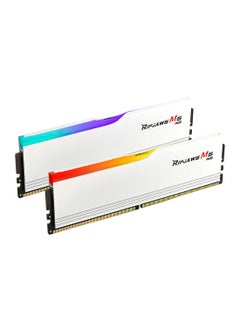 RIPJAWS مجموعة ذاكرة سطح المكتب ثنائية القناة DDR5 Ripjaws M5 RGB سعة 32 جيجابايت (2x16 جيجابايت) من G.Skill، سرعة ذاكرة 6400 MT/s، زمن انتقال CL 36 CAS، Intel XMP 3.0، 1.35 فولت، 288 دبوس، أبيض | F5-6400J3648F16GX2-RM5RW  - Image 4