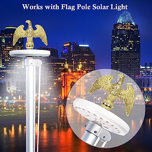 NQ Gold Flag Pole Eagle Topper Ornament, Aluminum Alloy Eagle Finial for 20'/25'/30' Telescopic/Sectional Flagpole（Gold,7inch） - Image 4
