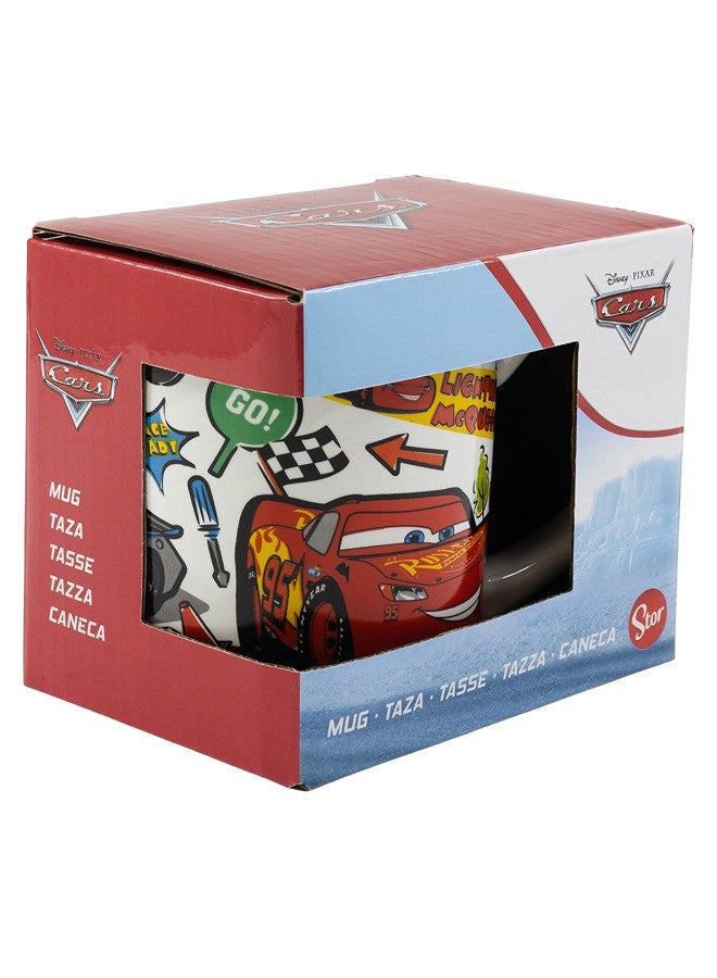 STOR كوب ستور بيكسار سيراميك سيارات ملصقات 240 مل مع مقبض | مجموعة من 1 قطعة شكل دائري | آمن للاستخدام في الميكروويف وغسالة الصحون، آمن في الفريزر | مثالي للاستخدام اليومي للقهوة، الشاي، متعدد الألوان - Image 3