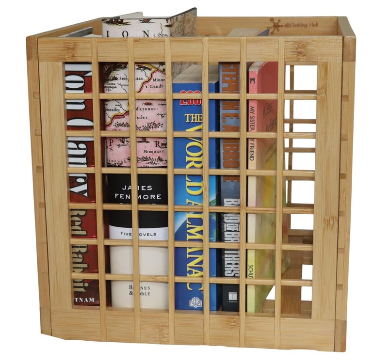 altCooking Hub Bamboo Storage Bin - Multipurpose, Stackable Cube Storage Bins Perfect Fit for Cube Shelf - Stylish Lattice Design (10.5 x 10.5 x 10.5) - Image 5