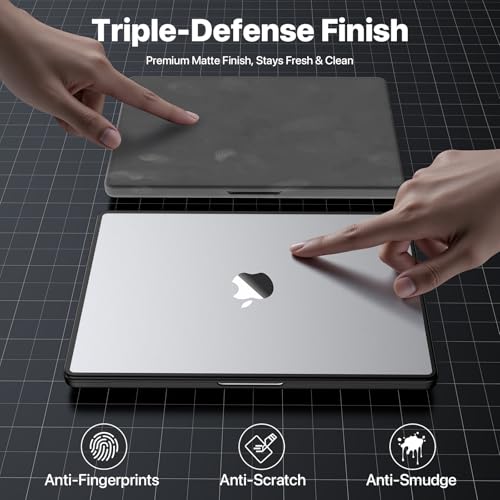 Soonjet Anti-Crack for MacBook Pro 14 inch Case 2025 2024-2021 M5 M4 M3 M2 M1 Pro/Max [Corner Protection] [Soft TPU Bumper] Anti-Fingerprint Matte Cover Hard Shell Case Laptop - Frosted Clear - Image 4