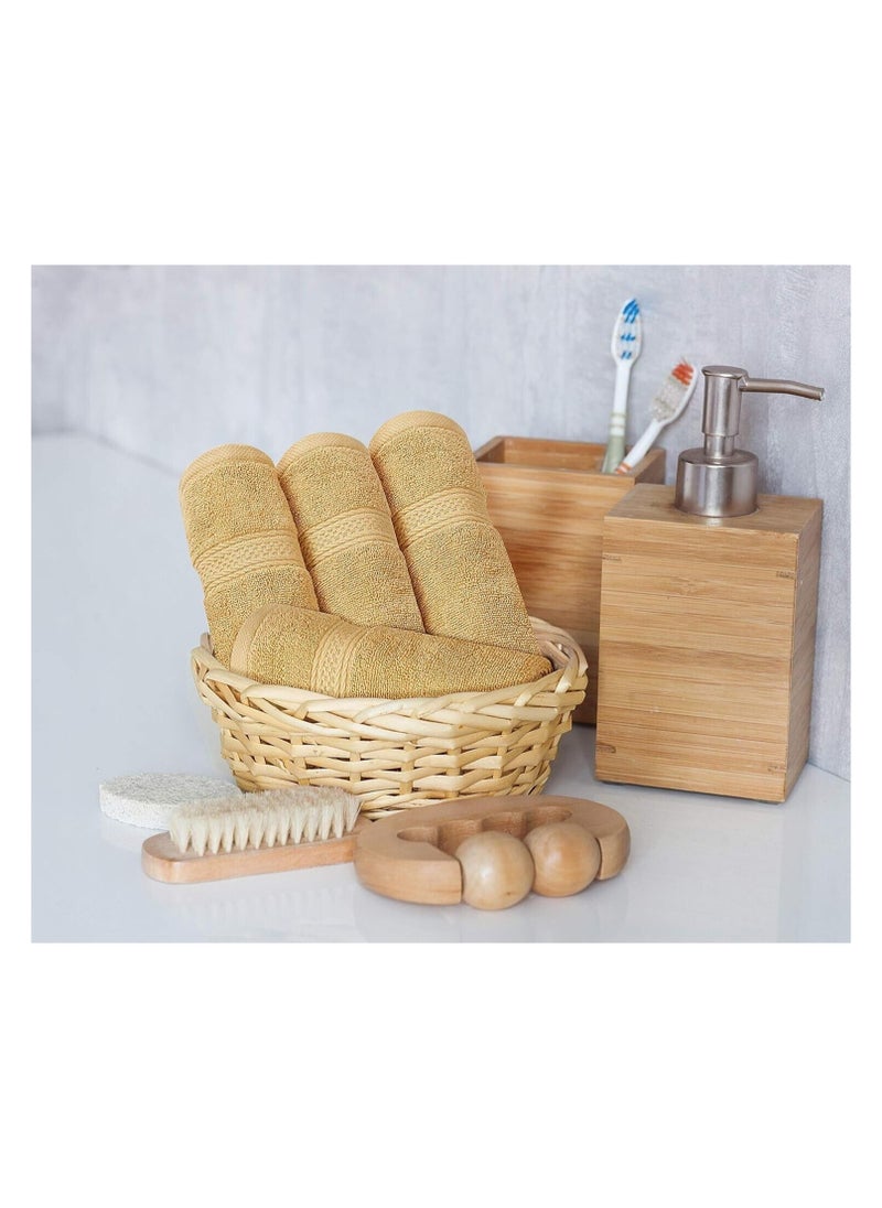 Comfy - Comfy 8 Piece Highly Absorbent 600Gsm Hotel Quality Combed Cotton Cream Towel Set - Image 1