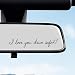CRASHOT 4 Pcs I Love You Drive Safe Mirror Sticker Car Rearview Decals Safety Reminder Auto Mirror Accessories Exterior Interior Decal for Women Men - Image 2