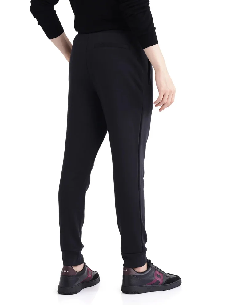 Rare Rabbit Men's Drawstring Closure Heavy Weight Solid Track Pant