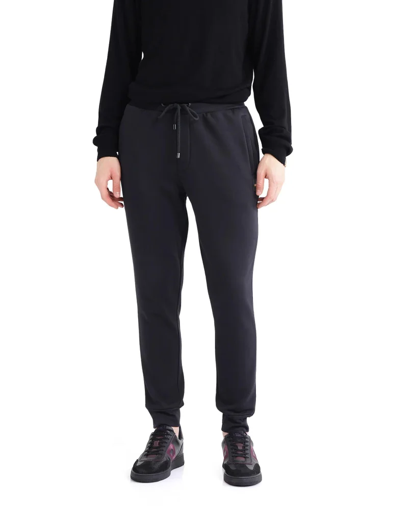 Rare Rabbit Men's Drawstring Closure Heavy Weight Solid Track Pant