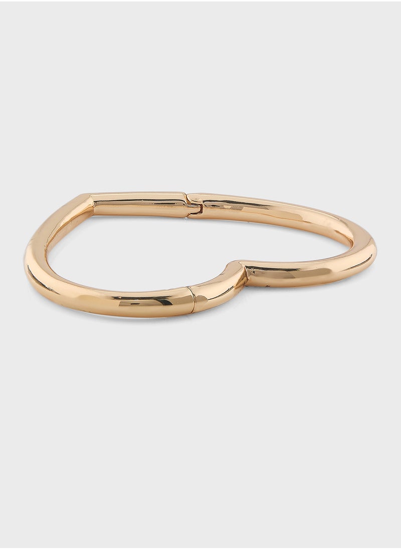 Ginger Quirky Heart Bangle  - Image 1