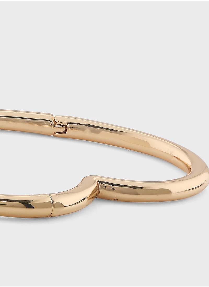 Ginger Quirky Heart Bangle