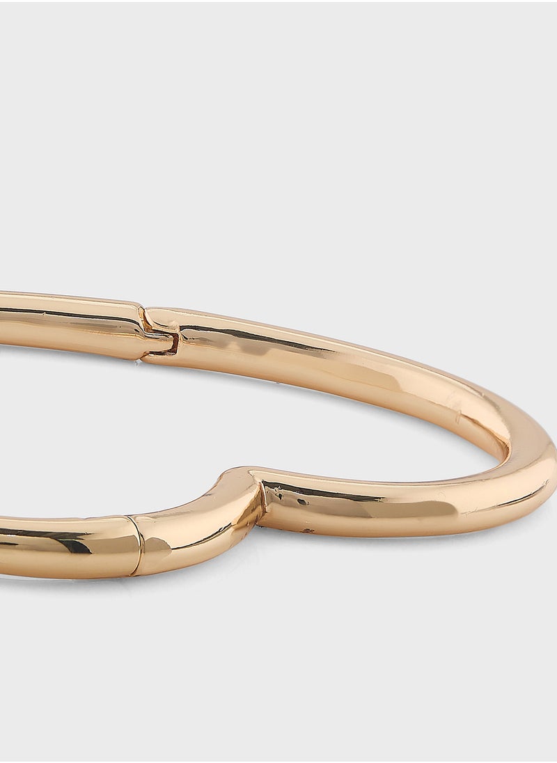 Ginger Quirky Heart Bangle  - Image 3