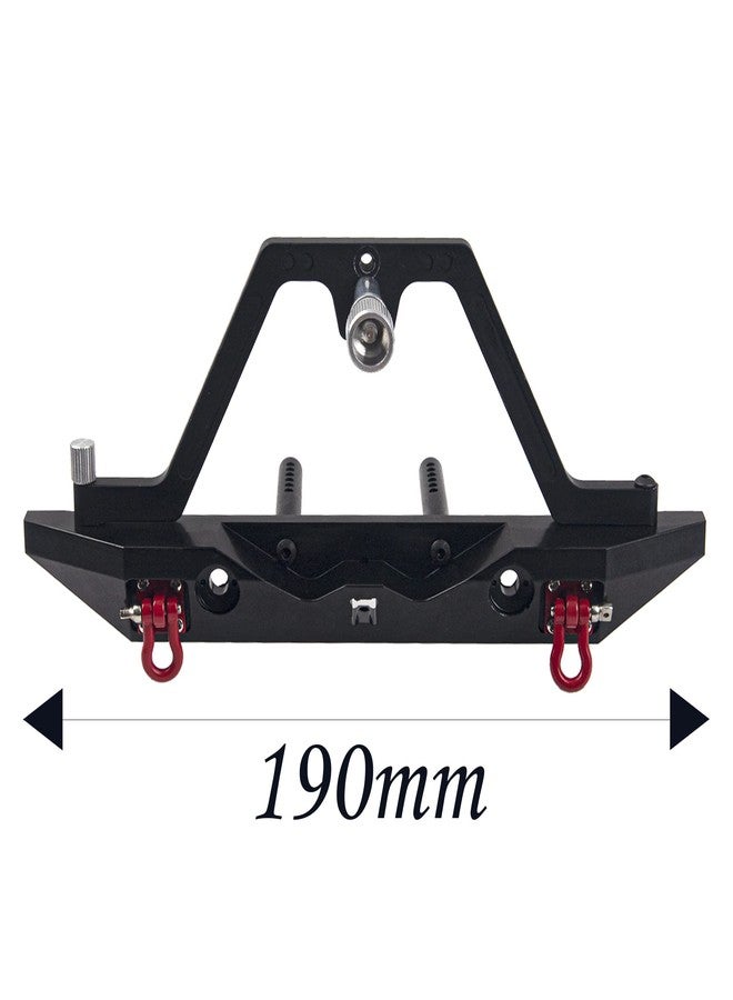 Vgoohobby Aluminum Rear Bumper with Spare Tire Carrier & Tow Hook Compatible with Axial SCX10 Jeep SCX10 II 90046 90047 TRX-4 TRX4 1/10 RC Crawler Car - Image 4
