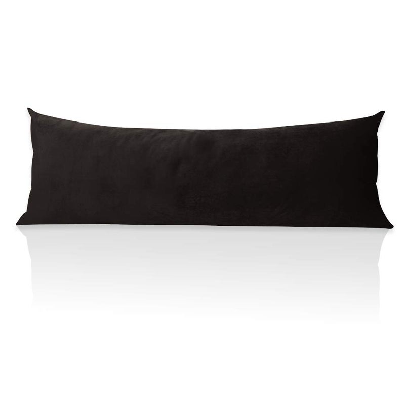 StangH Black Body Pillow Pillowcase 20 x 54 inches Soft Velvet Pillow Cover with Zipper Closure Warm Cozy Body Pillowcase for Adults Pregnant Women 1 Piece