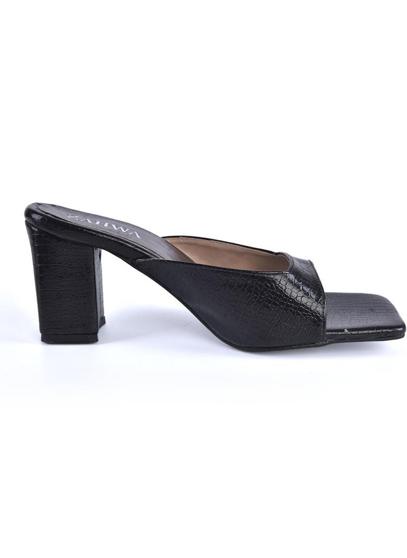 Zahwa - Heeled Sandal Crocodile Strap - Image 1