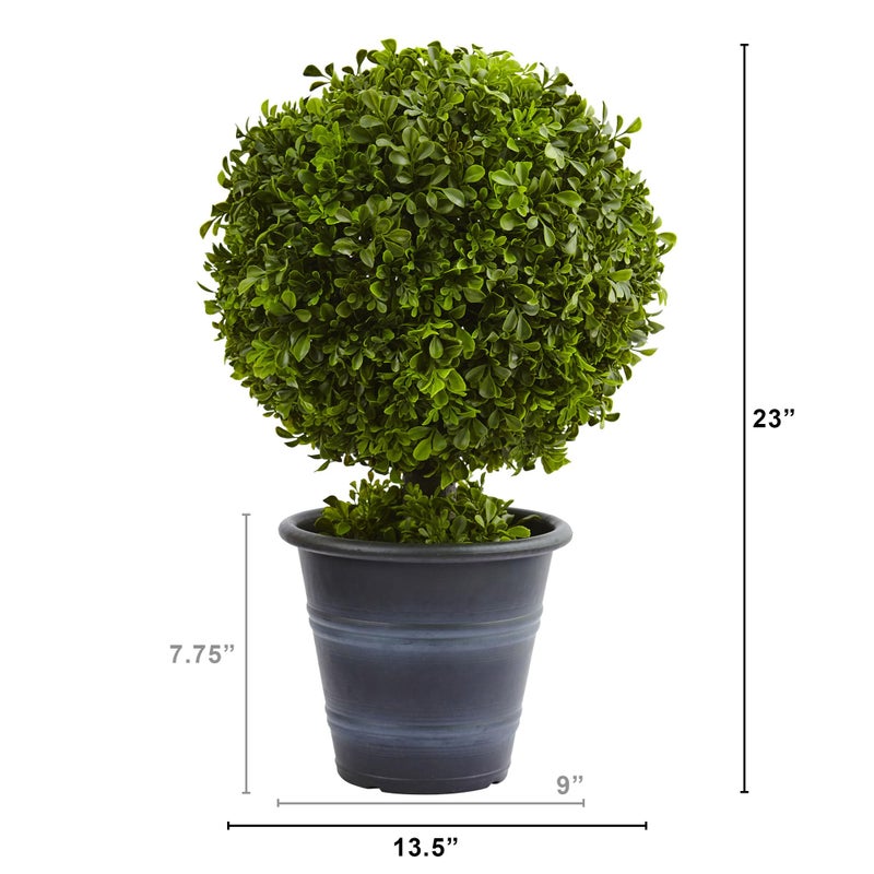 Nearly Natural 23in. Boxwood Ball Topiary - Image 2