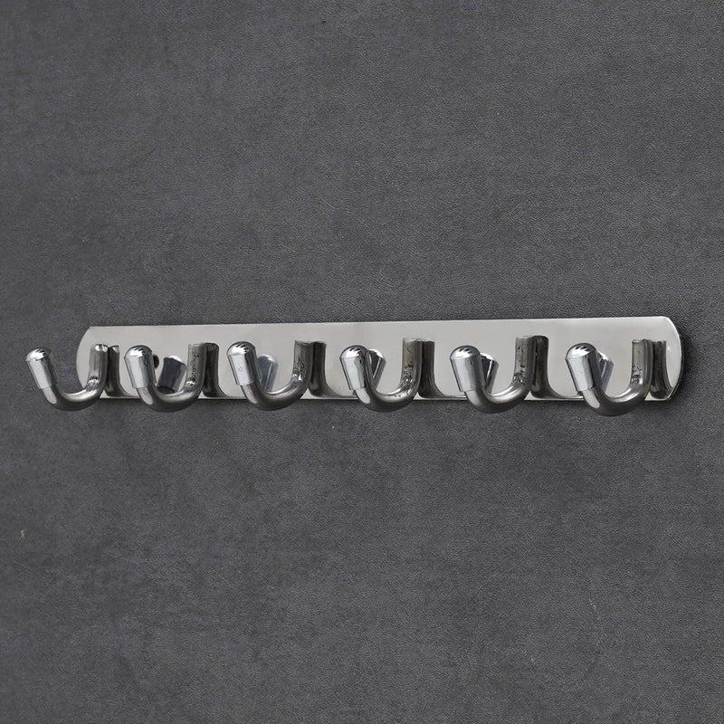Ingo creation Stainless Steel 6 Pin Bullet Cloth Hanger Wall Mounted Bathroom Cloth HangerDoor Hooks Rail for Hanging KeysClothesTowel Pack of 4 - Image 2
