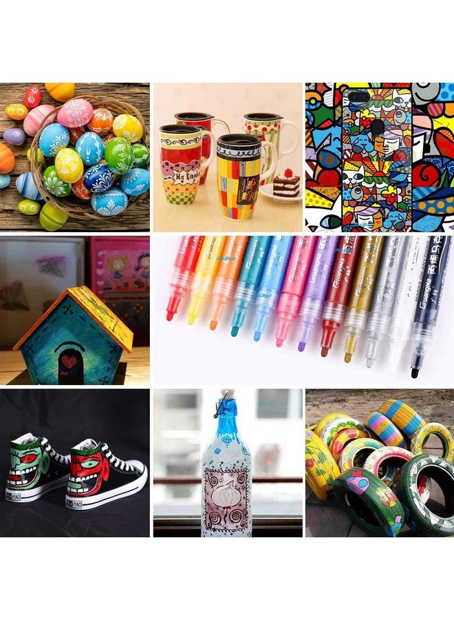 FunBlast Acrylic Marker Colors Set,Diy Color Markers,Acrylic Paint Bold Point Marker Pens,Set Of 24 Colors Markers Water Based Paint Pen ,Multicolor - Image 5