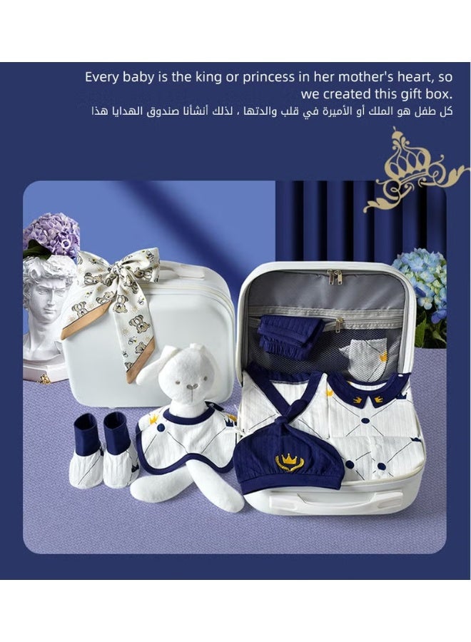 هوكور 23PCS مجموعة هدايا الطفل حديث الولادة, مجموعة هدايا Layette حديث الولادة, ملحقات ملابس الطفل, مجموعة الرضع الأساسية مع حقيبة جميلة للأولاد والبنات, القطن الممتاز, للربيع الصيف الخريف الشتاء - Image 4