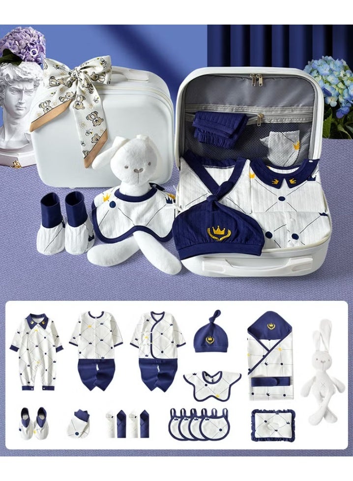 هوكور 23PCS مجموعة هدايا الطفل حديث الولادة, مجموعة هدايا Layette حديث الولادة, ملحقات ملابس الطفل, مجموعة الرضع الأساسية مع حقيبة جميلة للأولاد والبنات, القطن الممتاز, للربيع الصيف الخريف الشتاء - Image 1