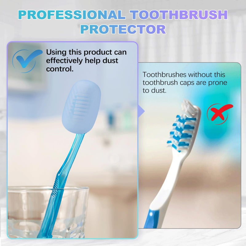 Lapfoon 6 Packs Toothbrush Covers, Silicone Toothbrush Covers Caps for Electric Toothbrush Replacement Heads & Manual Toothbrush - Image 4