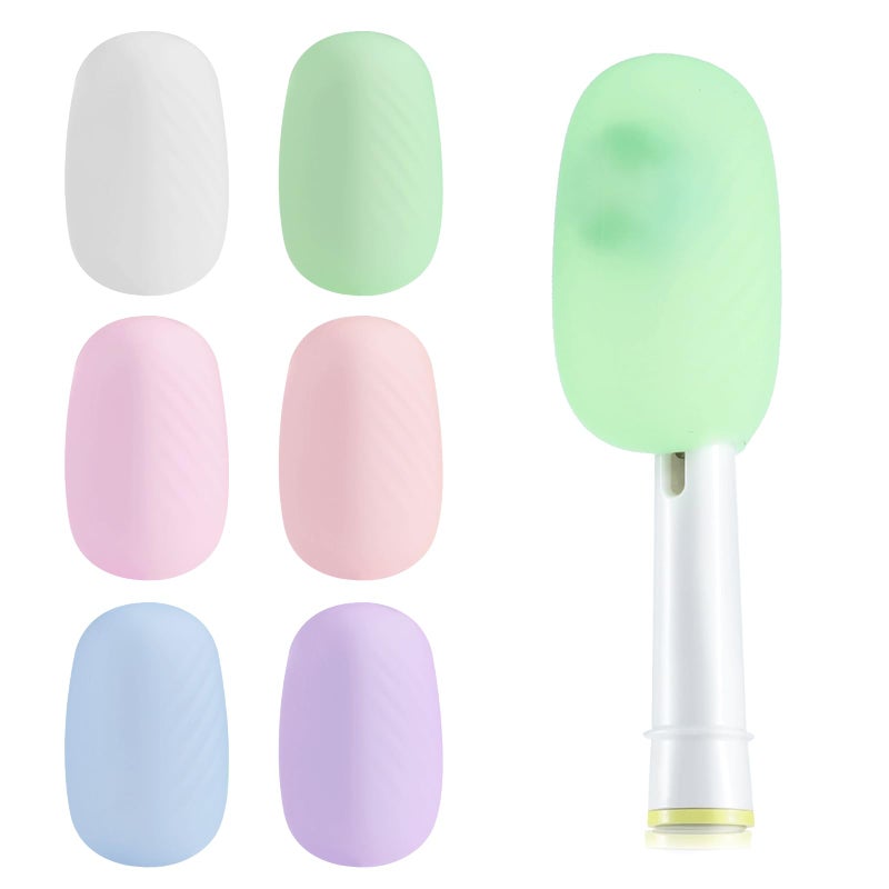 Lapfoon 6 Packs Toothbrush Covers, Silicone Toothbrush Covers Caps for Electric Toothbrush Replacement Heads & Manual Toothbrush - Image 1