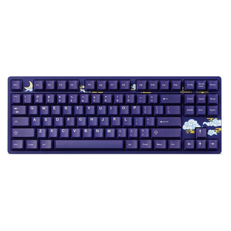 DROP Expression Series Akatsuki Indigo TKL Mechanical Keyboard Gateron Yellow Linear Switches PBT DoubleShot Keycaps LED Backlight Purple