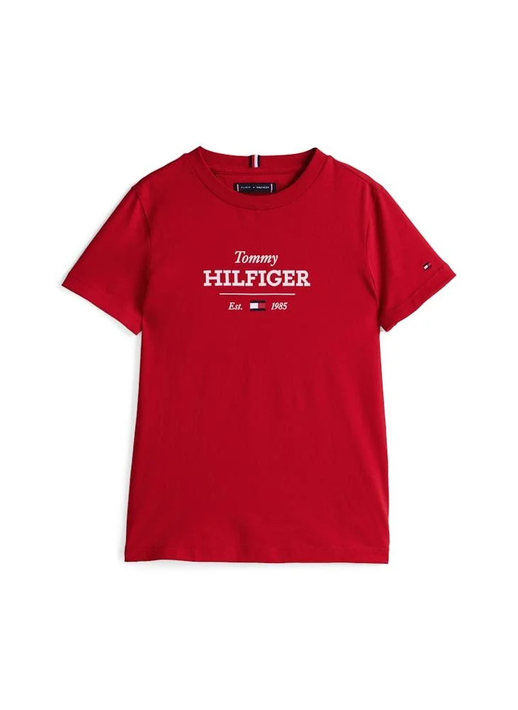 TOMMY HILFIGER Youth Monotype 1985 Logo Label Regular T-Shirt