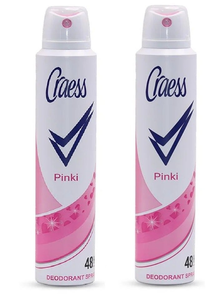 Craess Two Pieces of  Deodorant Spray Pinki 48h 2*200ml - Image 1