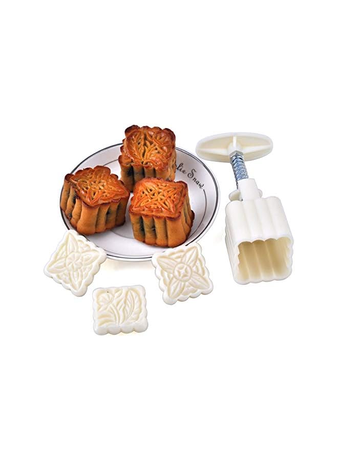S-TOP Hand-Pressure Moon Cake Mould (12 Pieces, Set of 4) - Image 4